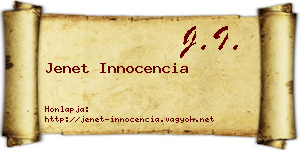 Jenet Innocencia névjegykártya